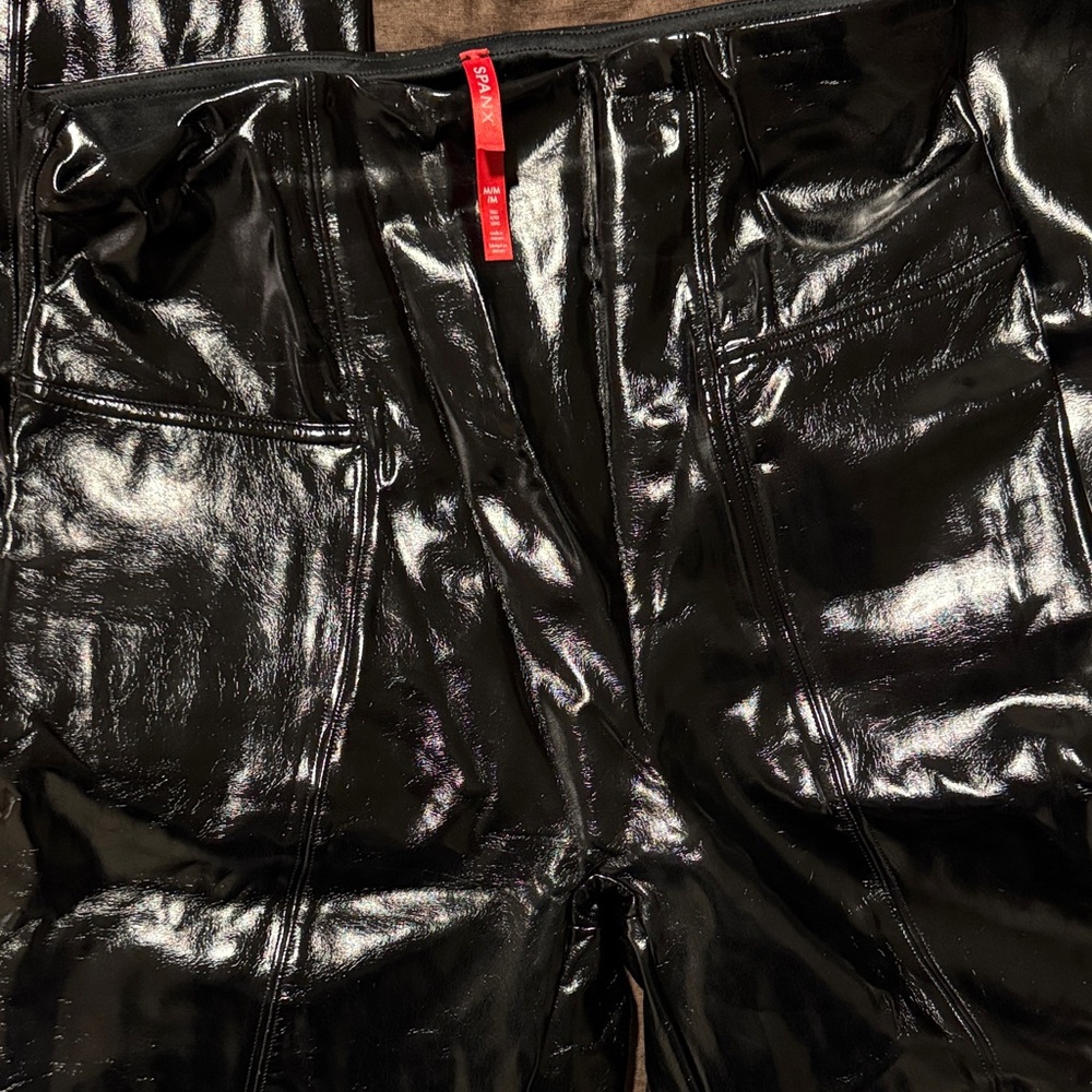 SPANX Black Shiny Leggings